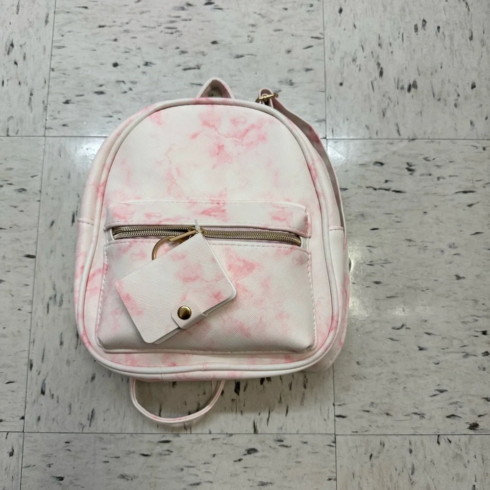 Pink Marble Backpack - Picture 1 of 2
